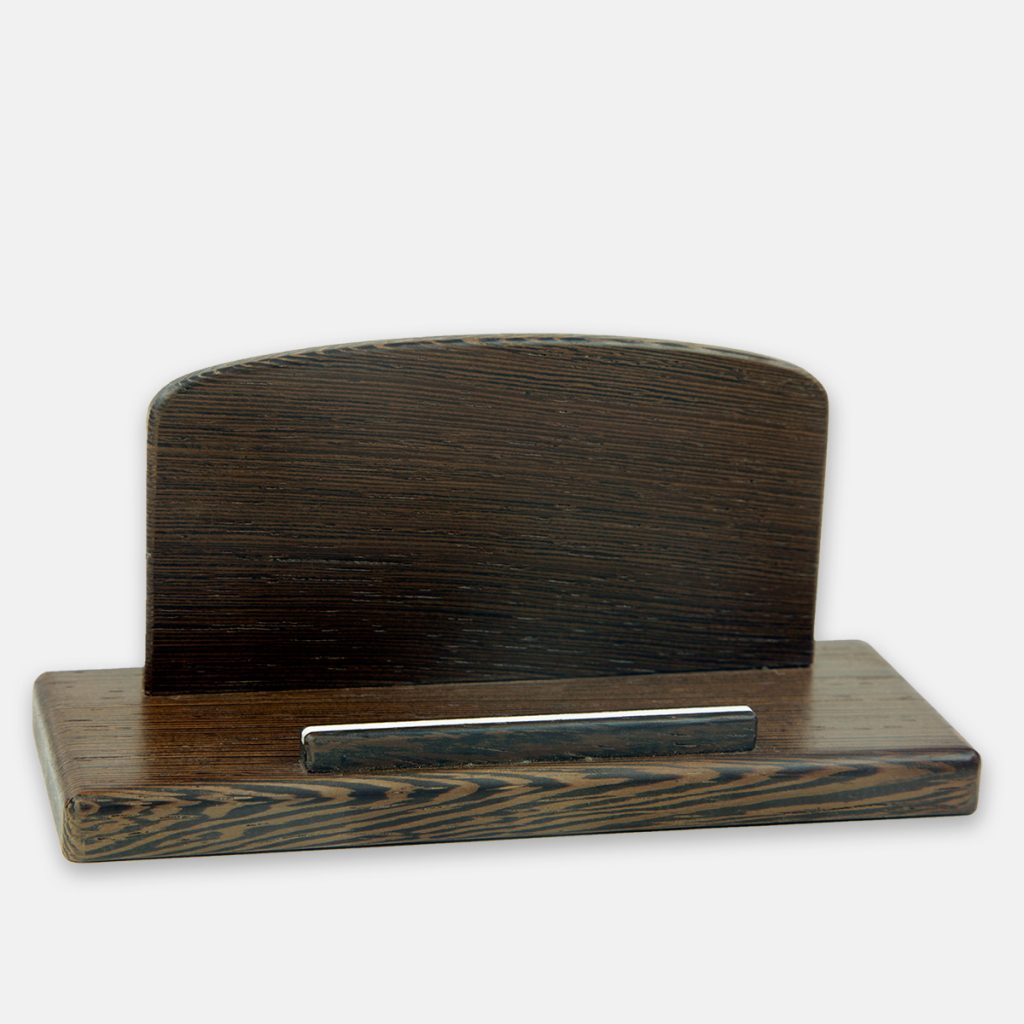 Porte-cartes De Visite Vertical En Bois - Lot De 2, Design élégant, Capacité 30-50 Cartes, Bureau